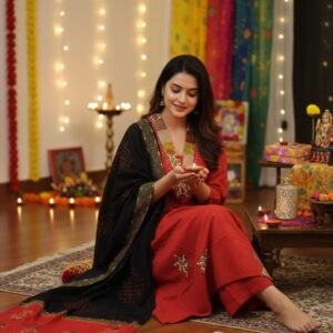 Handloom Cotton anarkali pattern kurta