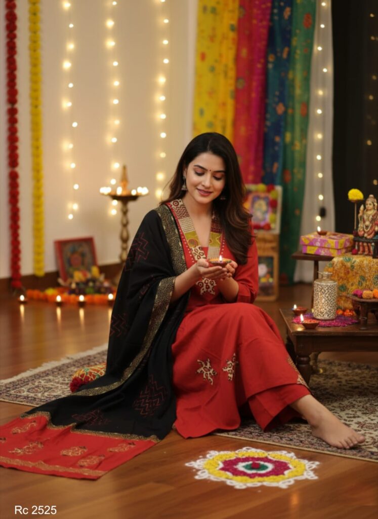 Handloom Cotton anarkali pattern kurta Shop Kurti Sets