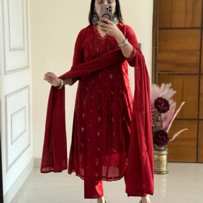 Beautiful Anarkali kurta dupatta set