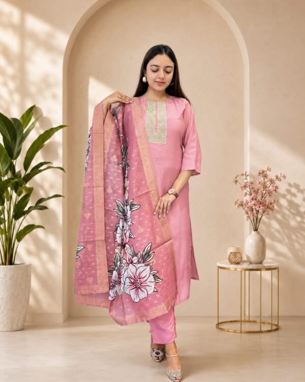  Elegant Russian silk Kurti set