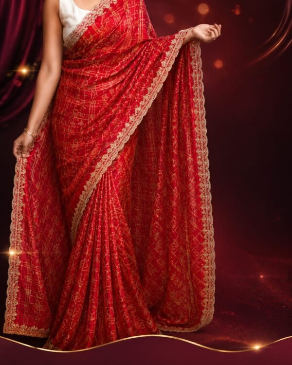 Handloom georgette sarees with pure tissue