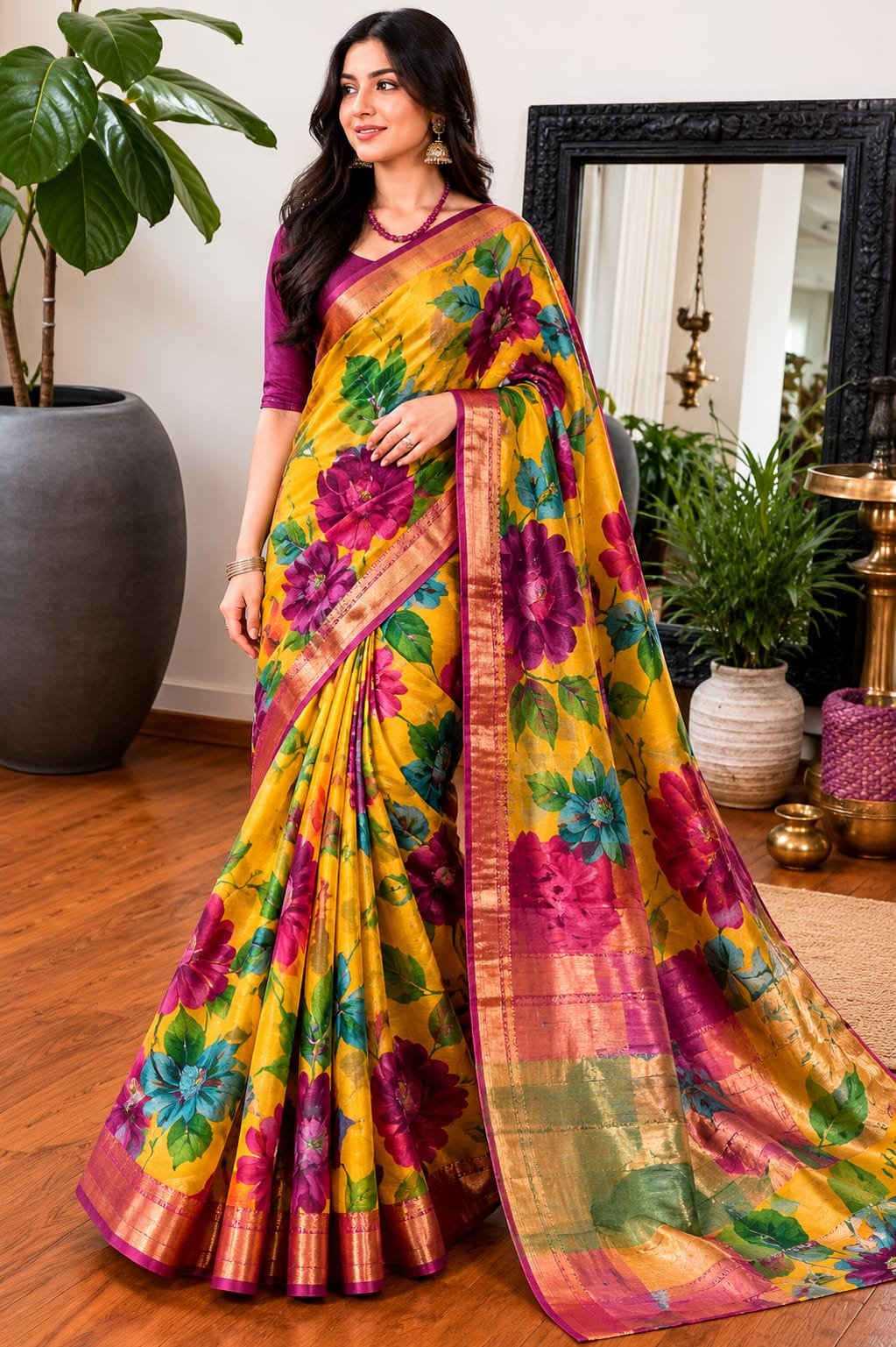New Pure handloom tussar silk saree 1 New Pure handloom tussar silk saree
