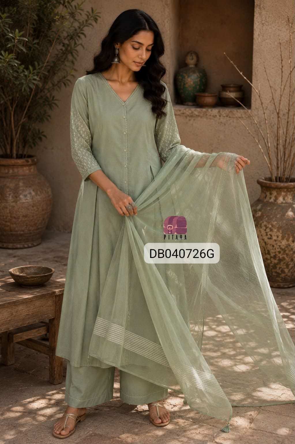 Premium fine cotton kurta with kantha 2 Premium fine cotton kurta with kantha
