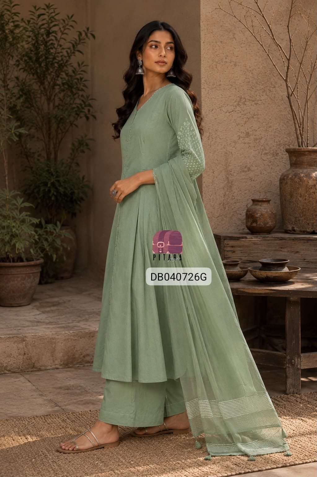 Premium fine cotton kurta with kantha 1 Premium fine cotton kurta with kantha