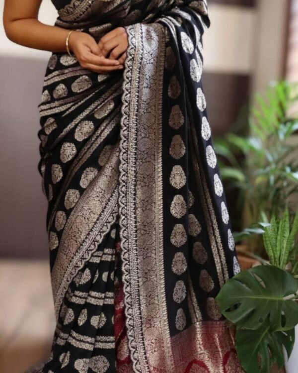 Pure georgette silk saree