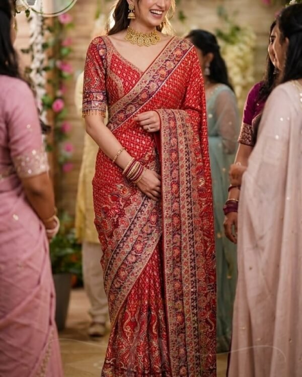 Pure satin crepe silk saree