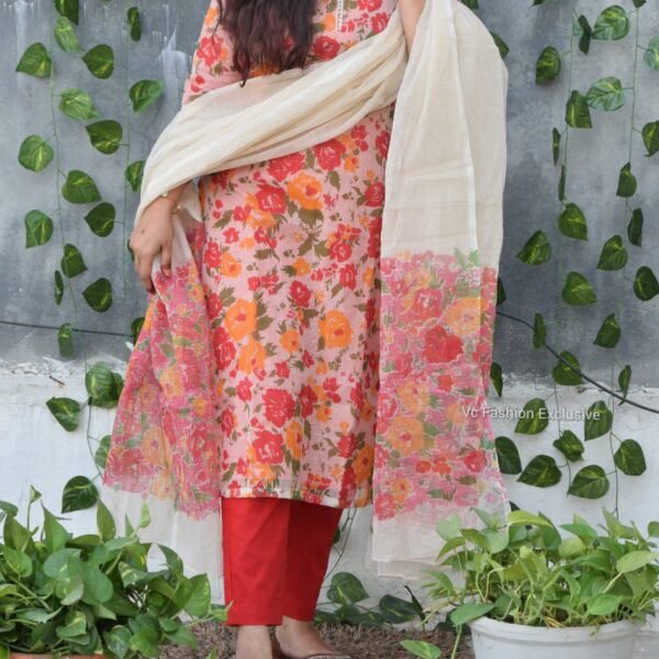 Kota Doria hand block Kurti