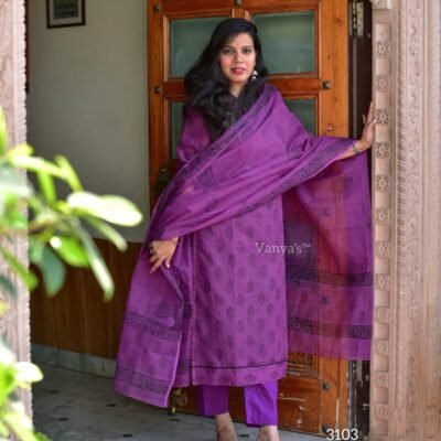 Pure bagh print cotton Doria thread Hand made handloom fabric