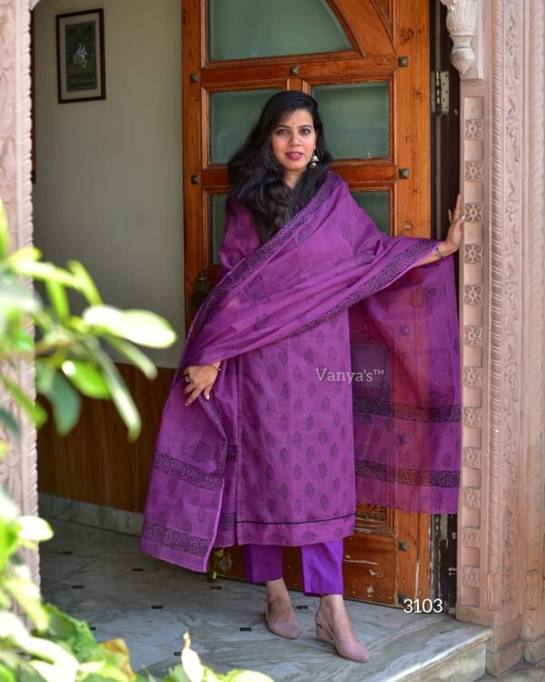 Pure bagh print cotton Doria thread Hand made handloom fabric