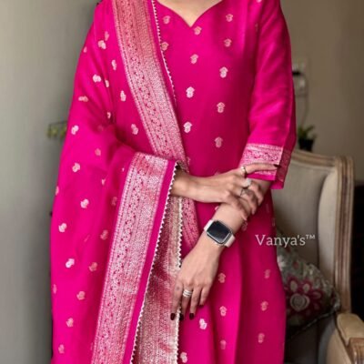 Dola silk banarsi silk kurti
