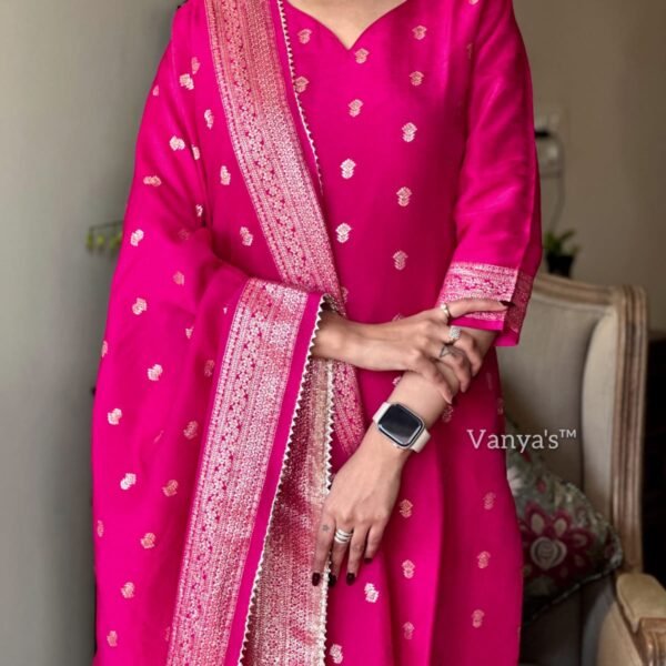 Dola silk banarsi silk kurti