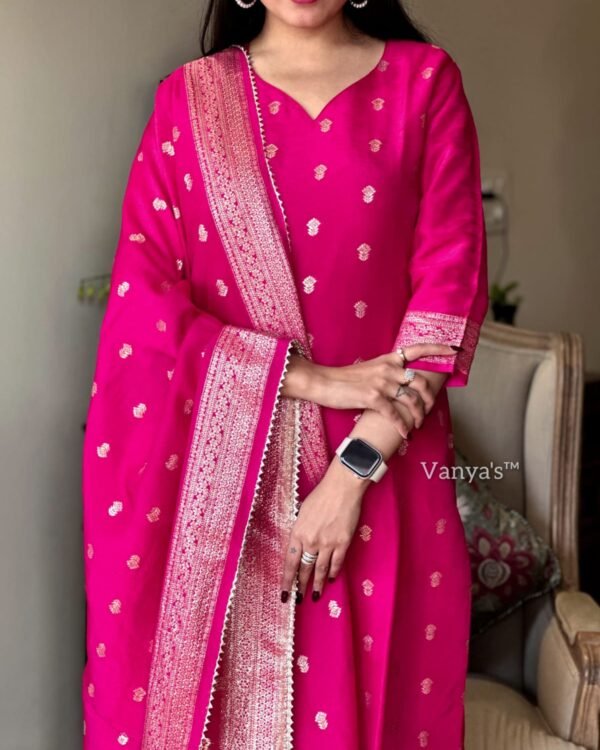 Dola silk banarsi silk kurti