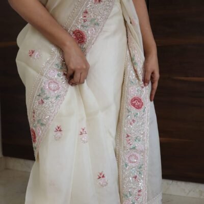 Beautiful pure organza silk sarees