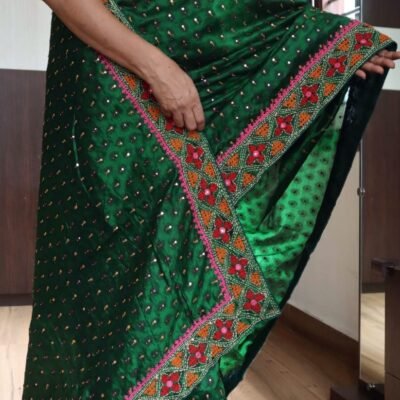 Pure handwoven mashru silk sarees