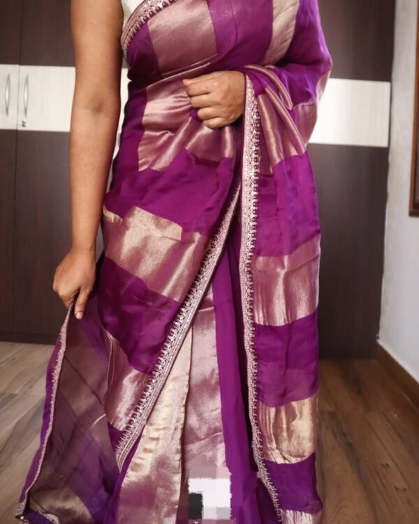 Pure tissue organza saree