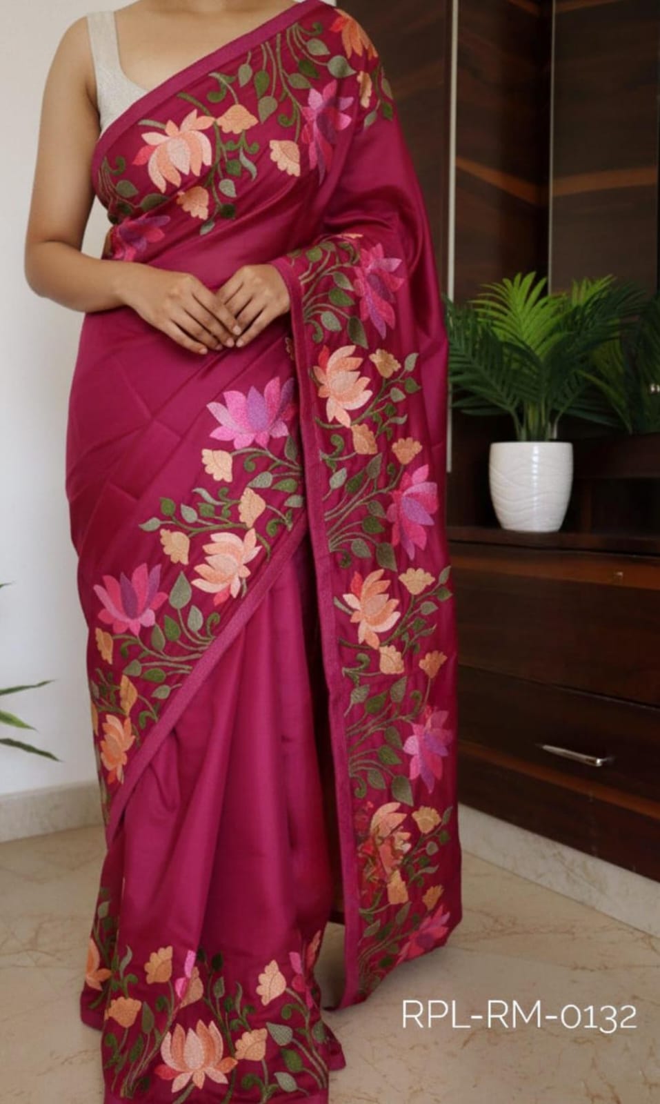 Beautiful satin silk saree 3 Beautiful satin silk saree