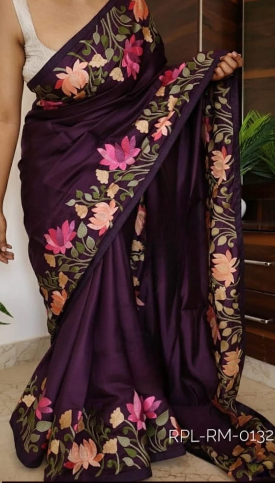 Beautiful satin silk saree 6 Beautiful satin silk saree
