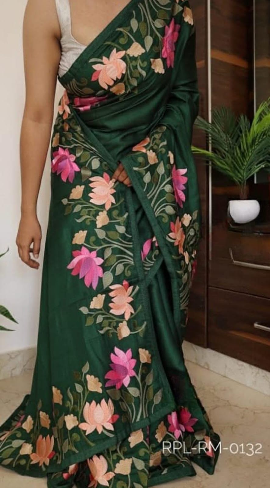 Beautiful satin silk saree 9 Beautiful satin silk saree