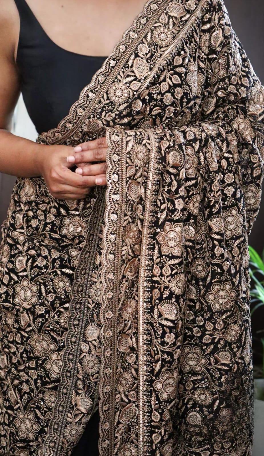 Exclusive Pure Georgette silk Lucknowi Chikankari handwork 3 Exclusive Pure Georgette silk Lucknowi Chikankari handwork - Image 3