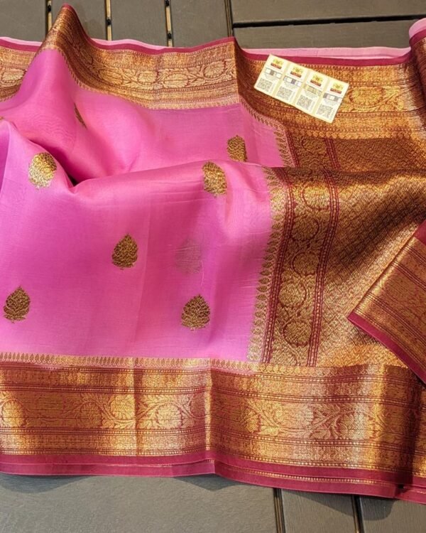 Exclusive Pure Handloom Kora Banarasi Silk