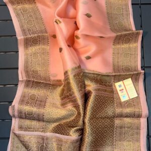 Special Pure Handloom Kora Banarasi Silk