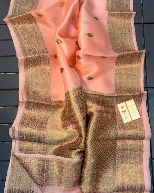 Special Pure Handloom Kora Banarasi Silk