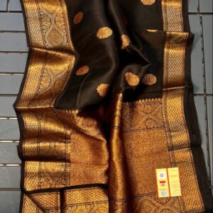 New Pure Handloom Kora Banarasi Silk