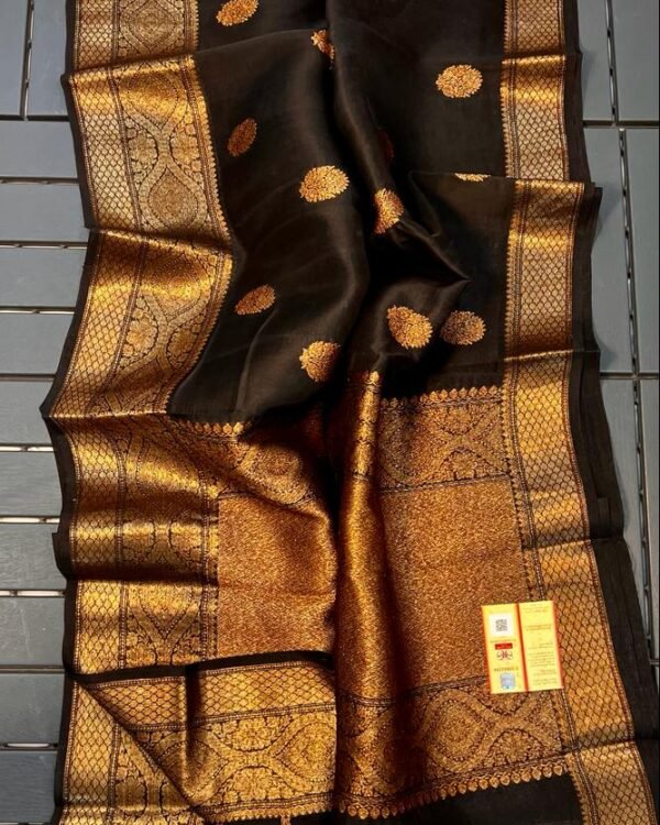 New Pure Handloom Kora Banarasi Silk