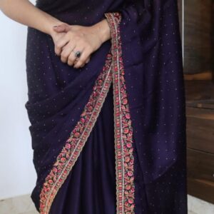 Pure chiffon silk saree
