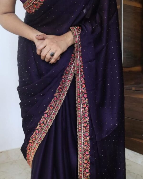 Pure chiffon silk saree