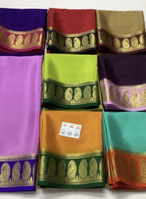 Pure crepe Mysore silk saree