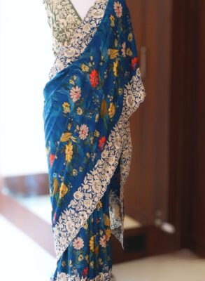 Pure crepe silk sarees