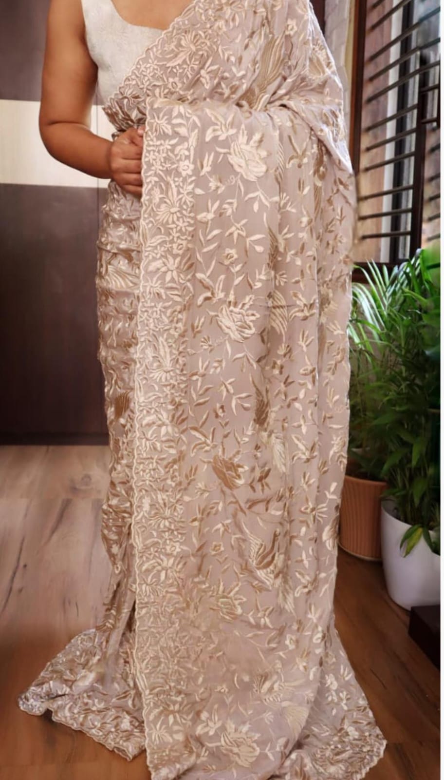 Pure crepe silk sarees 12 Pure crepe silk sarees - Image 12