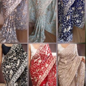 Pure crepe silk sarees