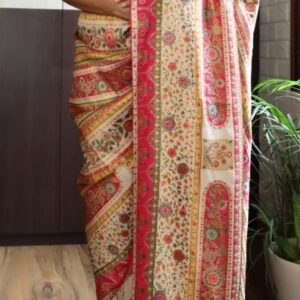 Pure kani silk saree with Swarovski handwork