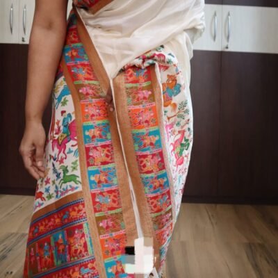 Kani weaves on pure munga silk saree