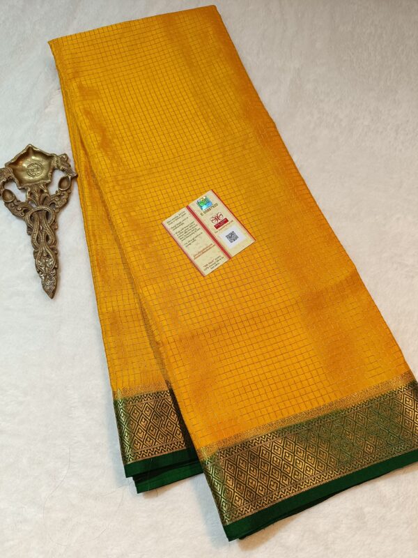 Pure crepe Mysore silk sarees - Image 9