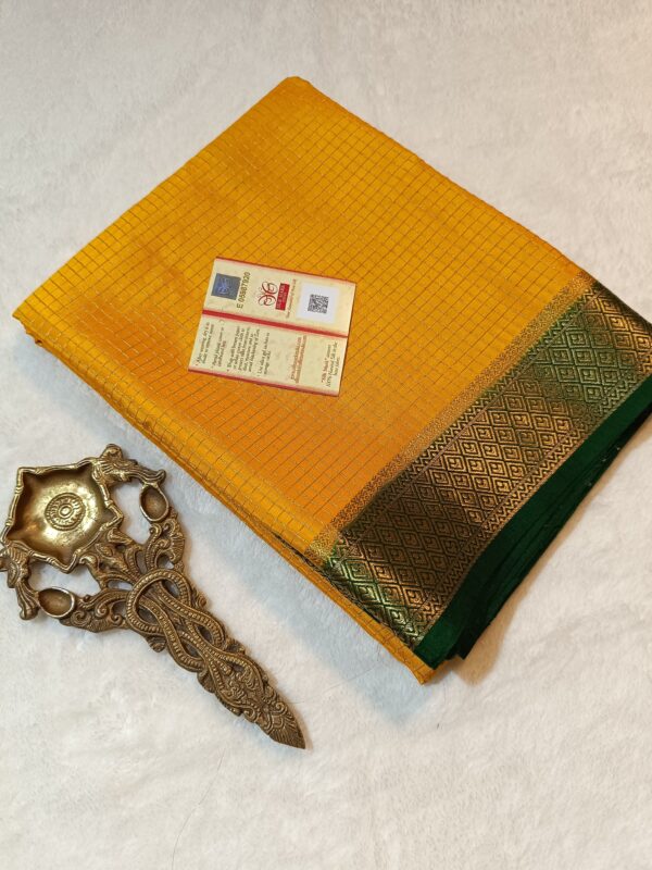 Pure crepe Mysore silk sarees - Image 10