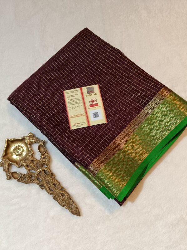 Pure crepe Mysore silk sarees - Image 6