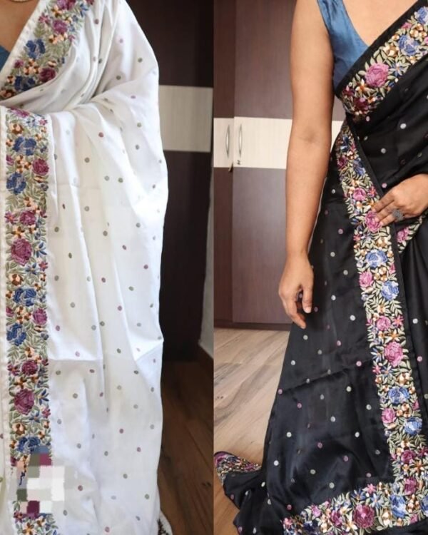 Satin silk saree
