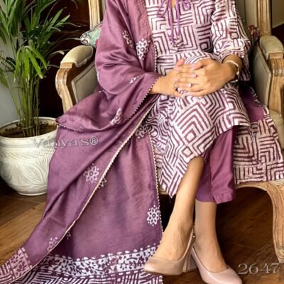 Chanderi silk suit