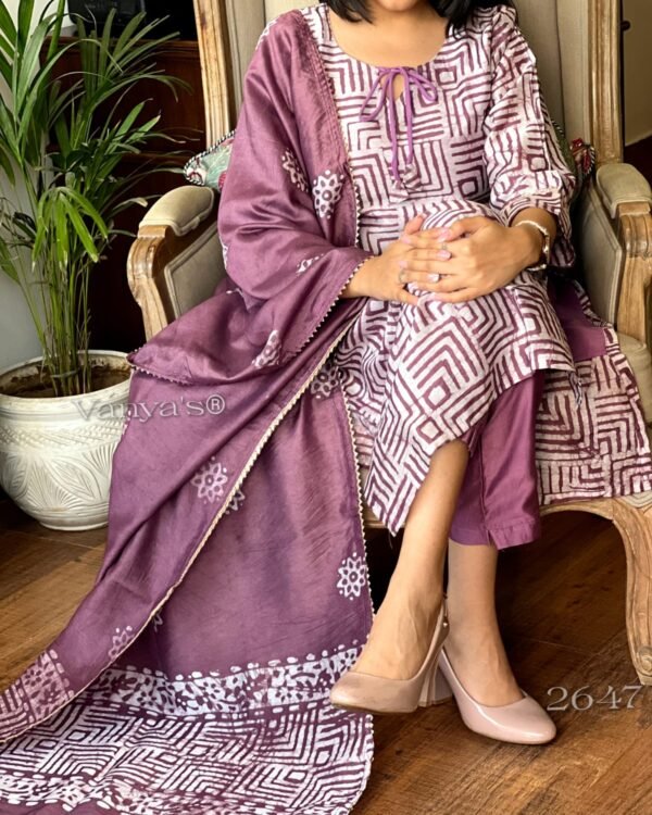 Chanderi silk suit