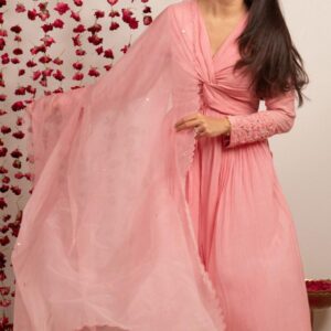 New Pink Parchhai Kurta Set