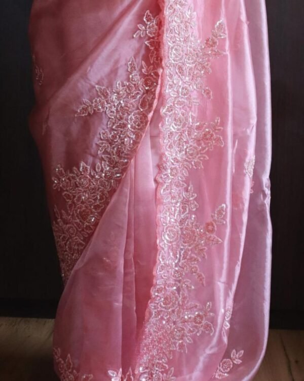 Organza pure silk saree