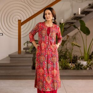 Premium German reyon embroidered kurta