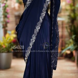 Cocktail collections Pure Crepe Silk Saree