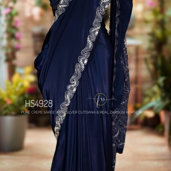 Cocktail collections Pure Crepe Silk Saree