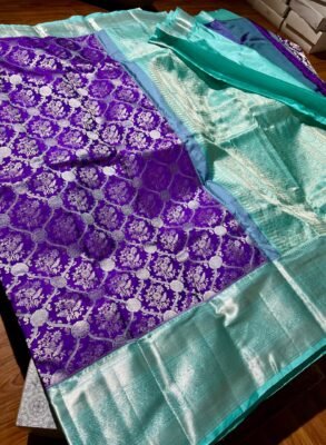 Pure kanchipattu tissue floral brocade designs 