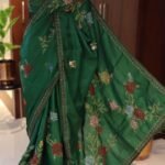 Pure tussar silk sarees in silver zari