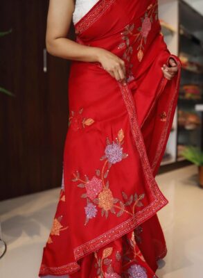 Pure tussar silk sarees in silver zari